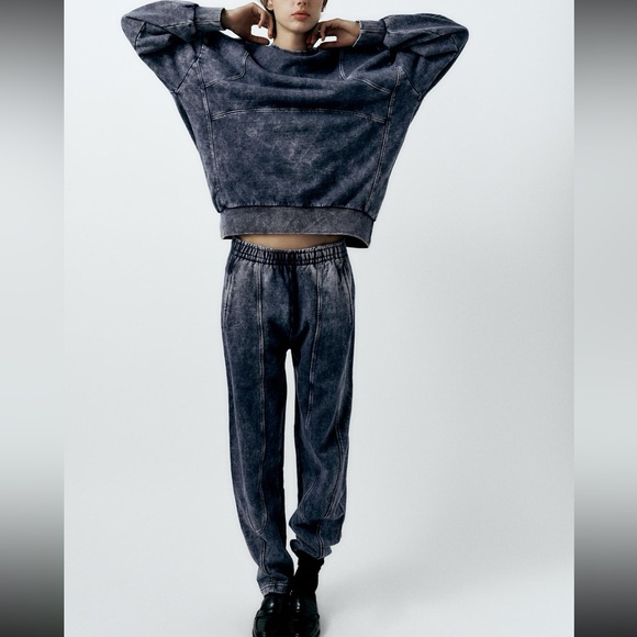 NWT zara fit washed joggers - Picture 2 of 6